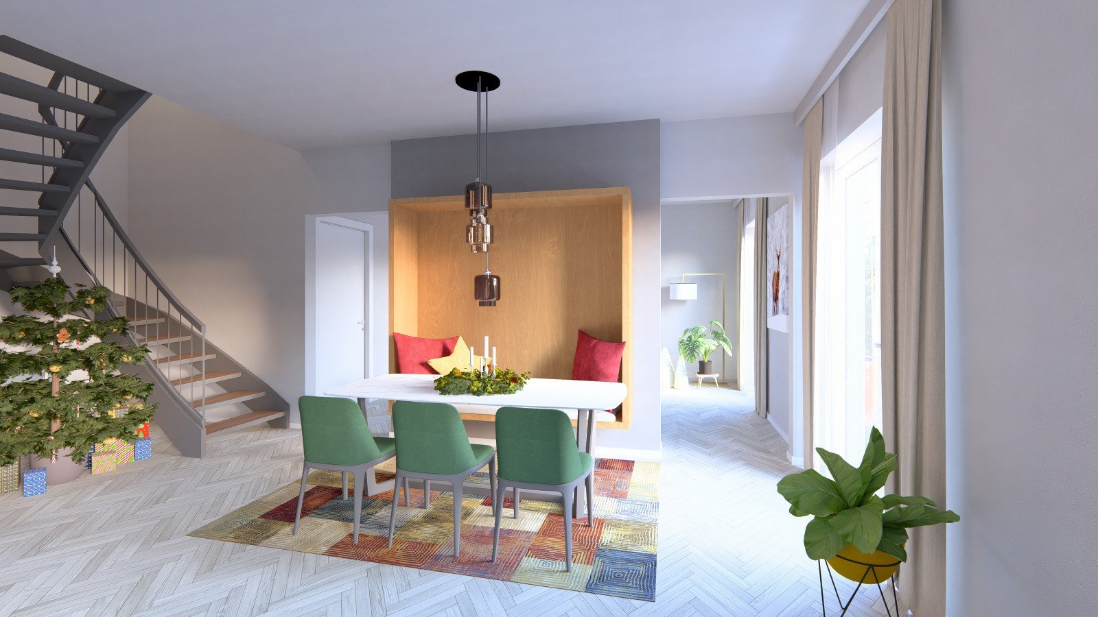 Klassisches Einfamilienhaus projektiert auf realem Grundstück in Steglitz