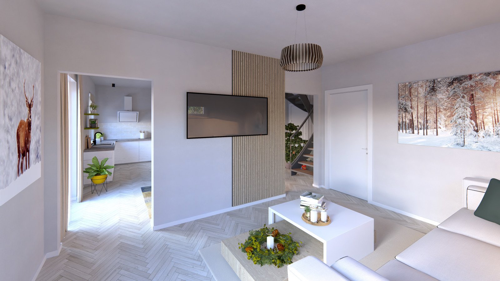 Klassisches Einfamilienhaus projektiert auf realem Grundstück in Steglitz