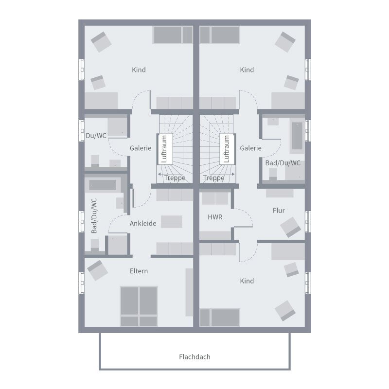 MODERNES ZWEIFAMILIENHAUS MIT VIELSEITIGEM GRUNDRISS