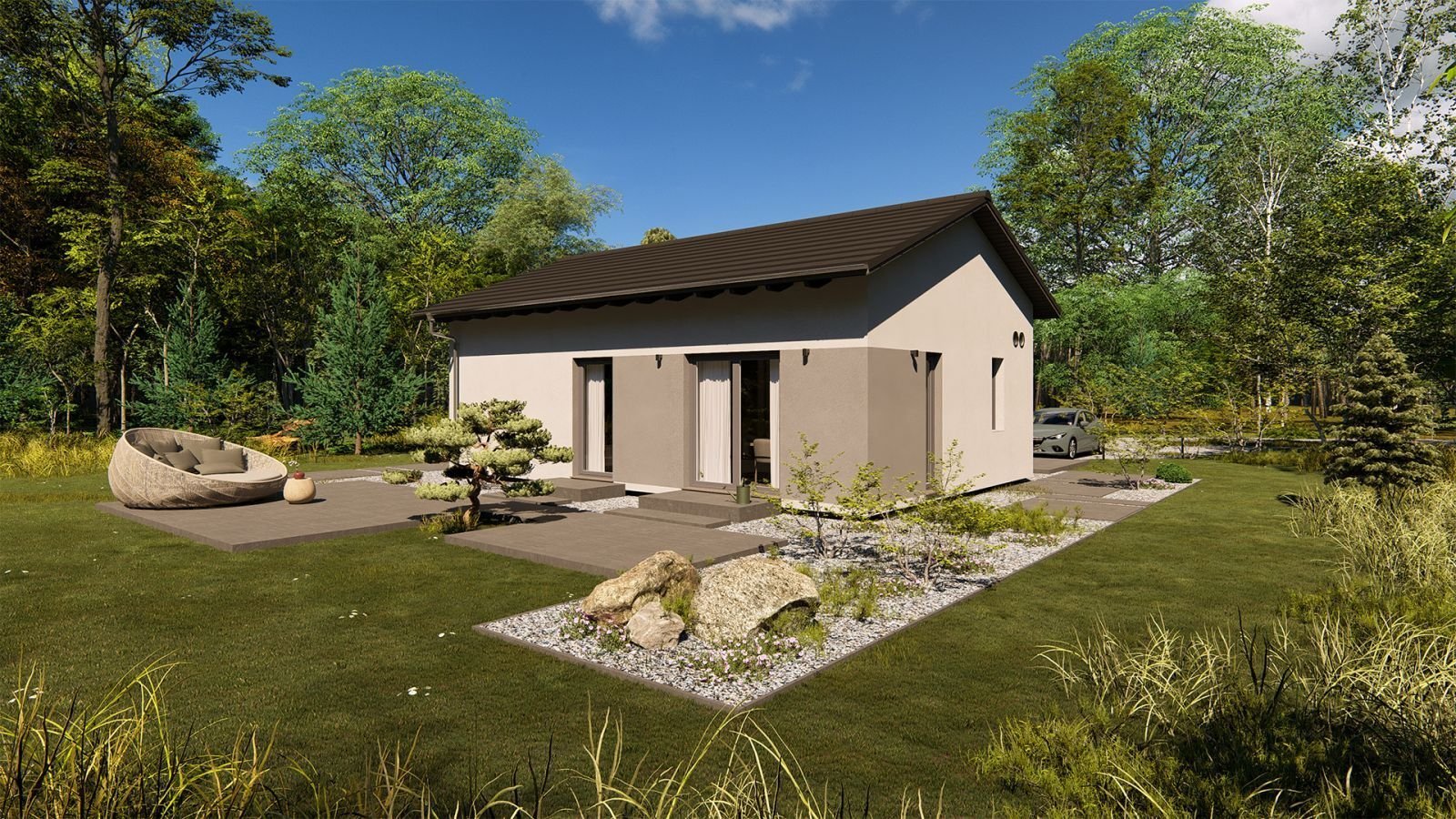 „Minimalismus trifft Komfort – Ihr neuer Tiny Bungalow...