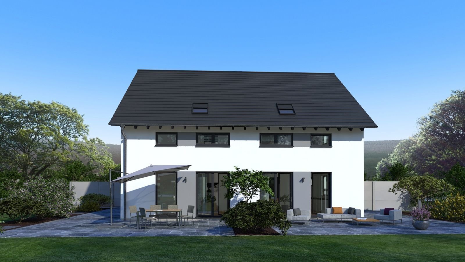 Effizient gebaut, clever gespart - das Doppelhaus von OKAL