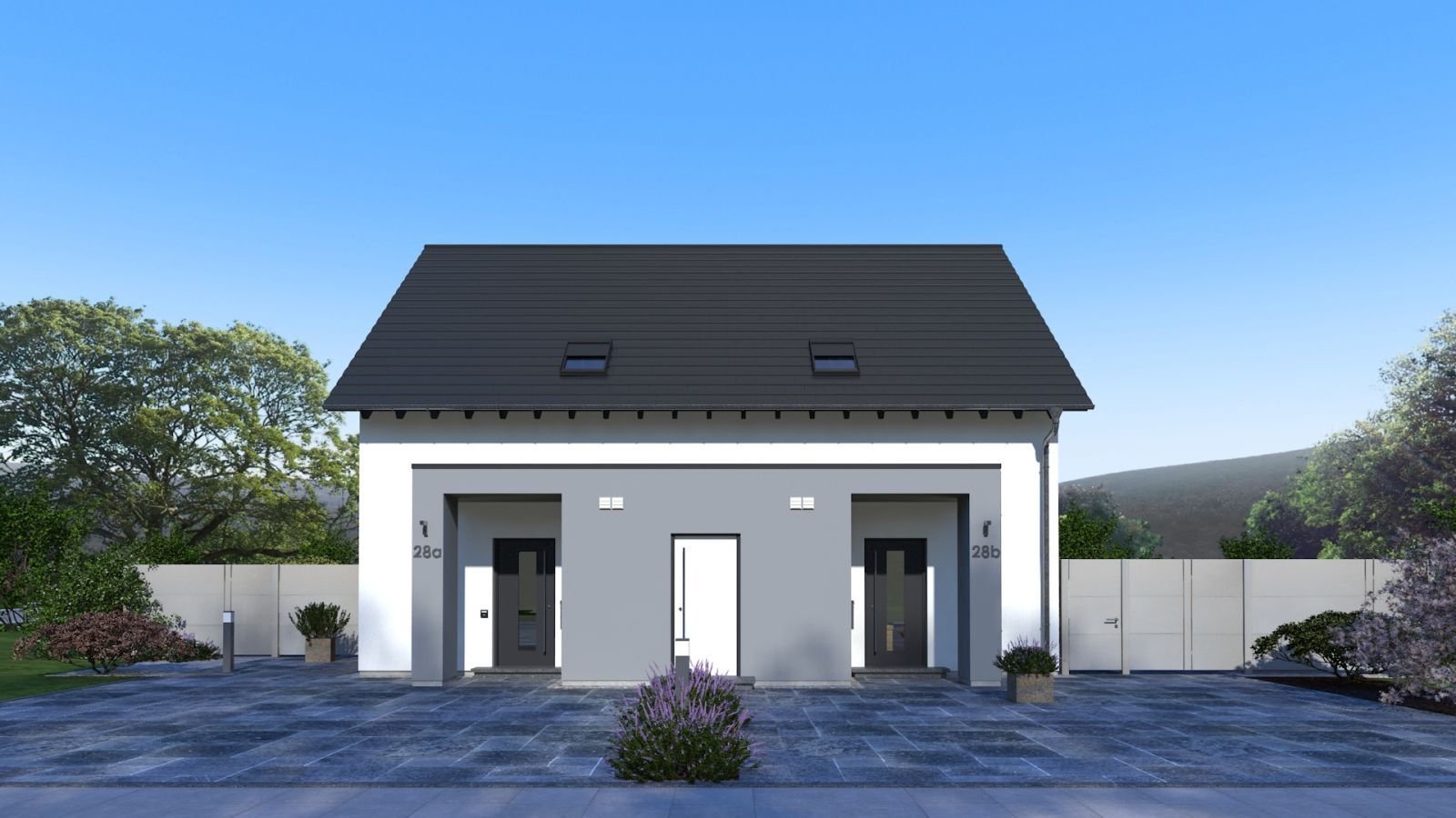 Effizient gebaut, clever gespart - das Doppelhaus von OKAL