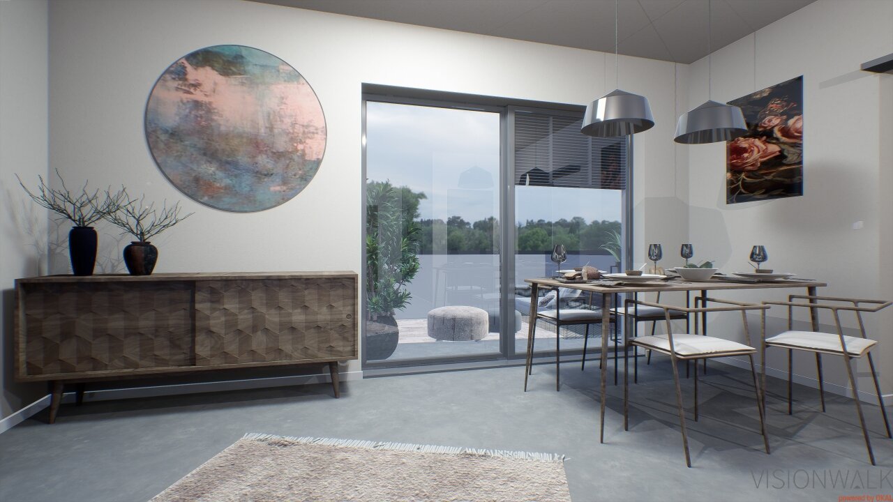 Penthouse mit Blick auf die Elbe