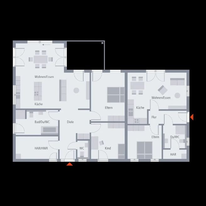 Bungalow mit zweiter Wohnung im Haus für 2 Familien ! Mit Grundstück berechnet !