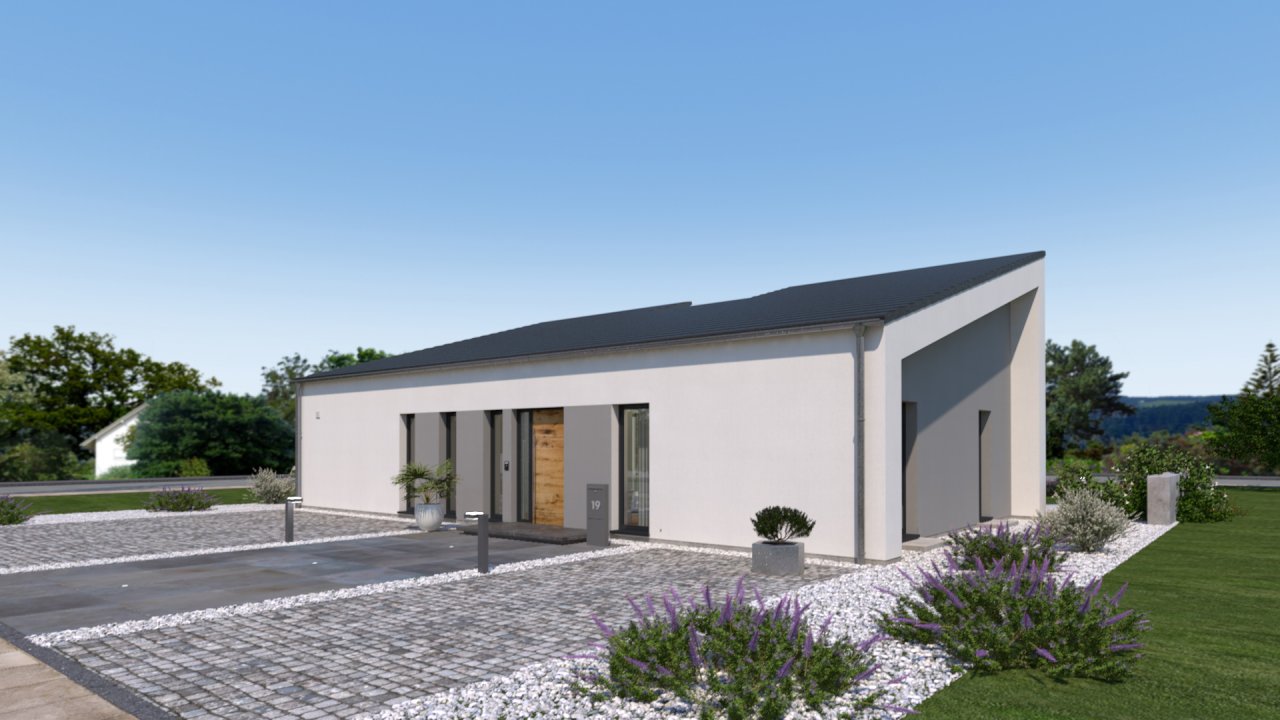 Bungalow im modernen Design mit besten Wohnkomfort auf einer Ebene ! Mit Grundstück !