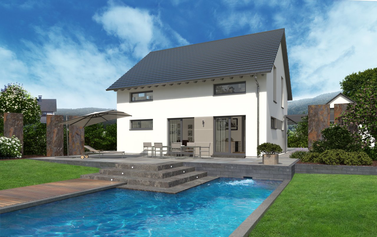 Diese tolle Haus-Optik mit dem genialen Grundriss zum leben ! Mit Grundstück !