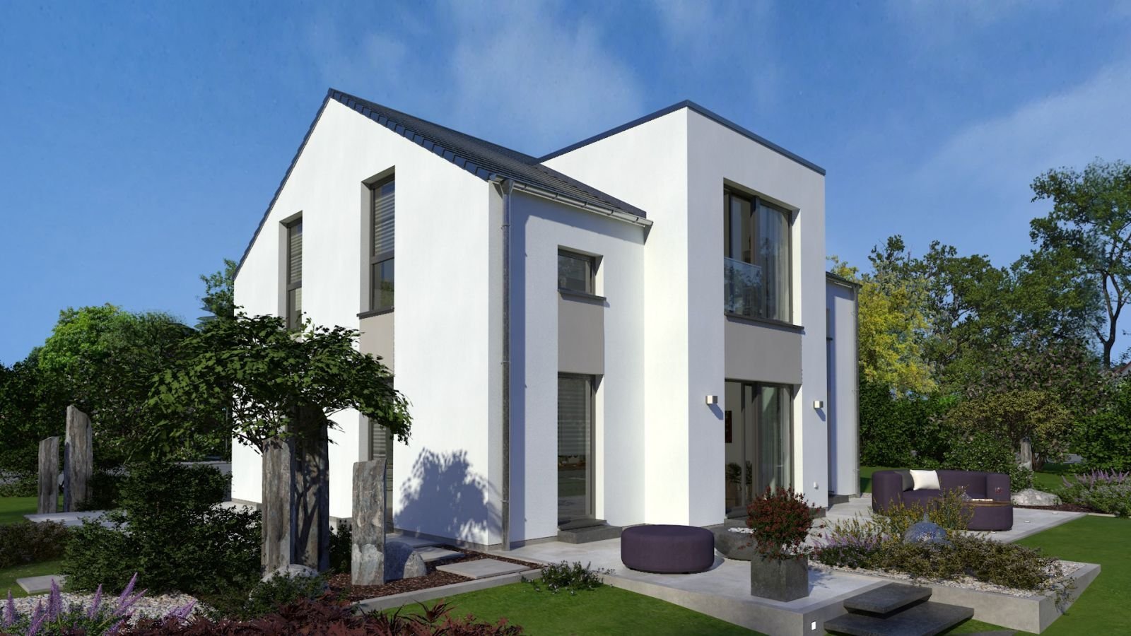 Ein Zuhause, das mit der Sonne lächelt.