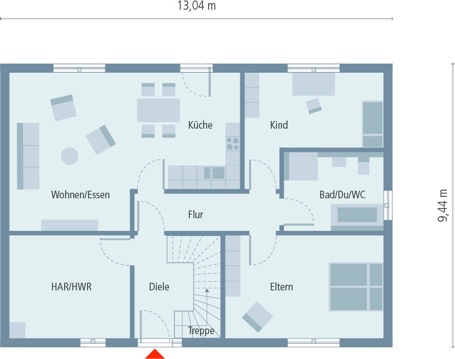 Haus für 2 Familien ! Nur 369.700,-€ je Wohnung/Familie/Grundstücksanteil !