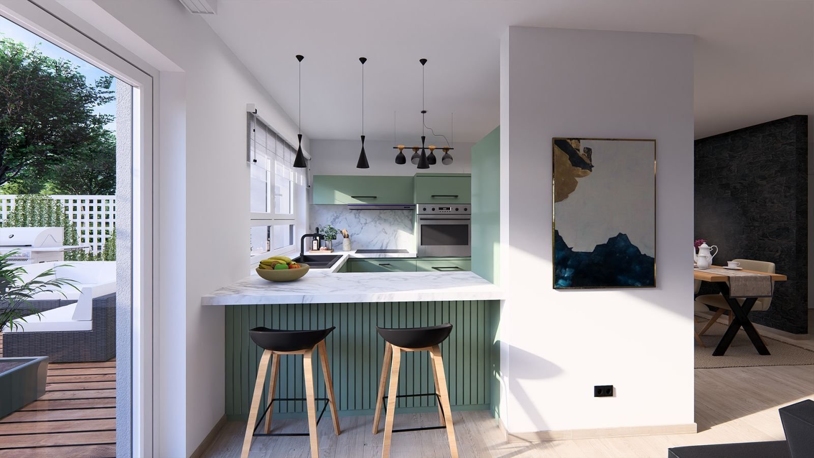 Eigene Penthouse - Wohnung 164 m² + 2 Einliegerwohnugen mit 71,4 m² & 90,5 m²