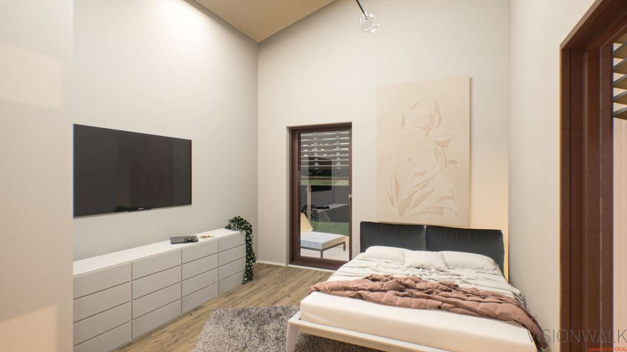 Ein­fa­mi­li­en­haus mit versetztem Pultdach