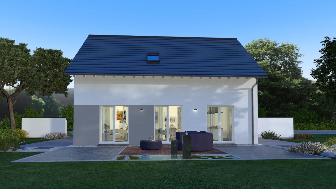 Exklusives Design mit optimalen Grundriss zum Wohl fühlen ! Inklusive eines Grundstückes berechnet !