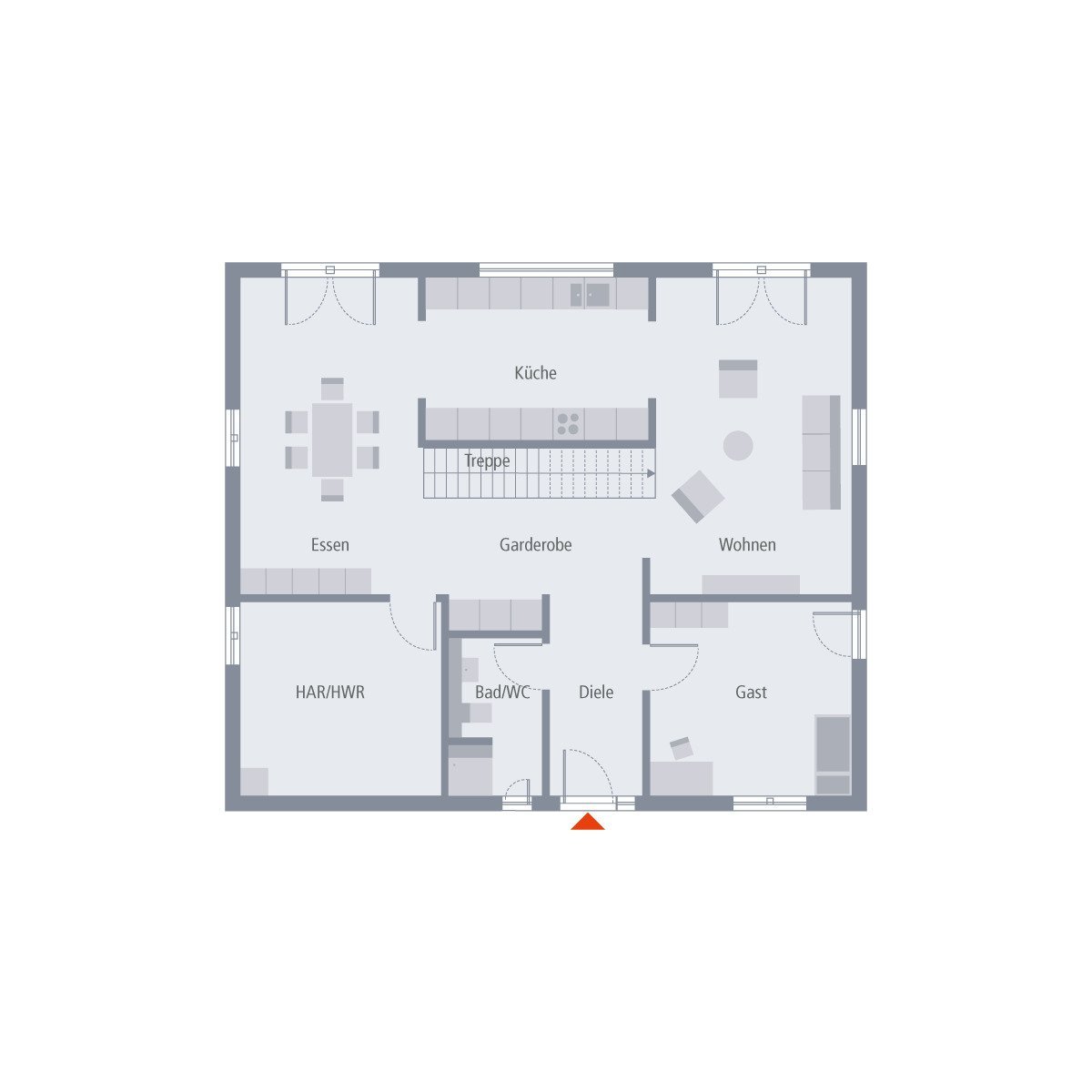 FLEXIBLES DESIGNHAUS MIT FLAIR