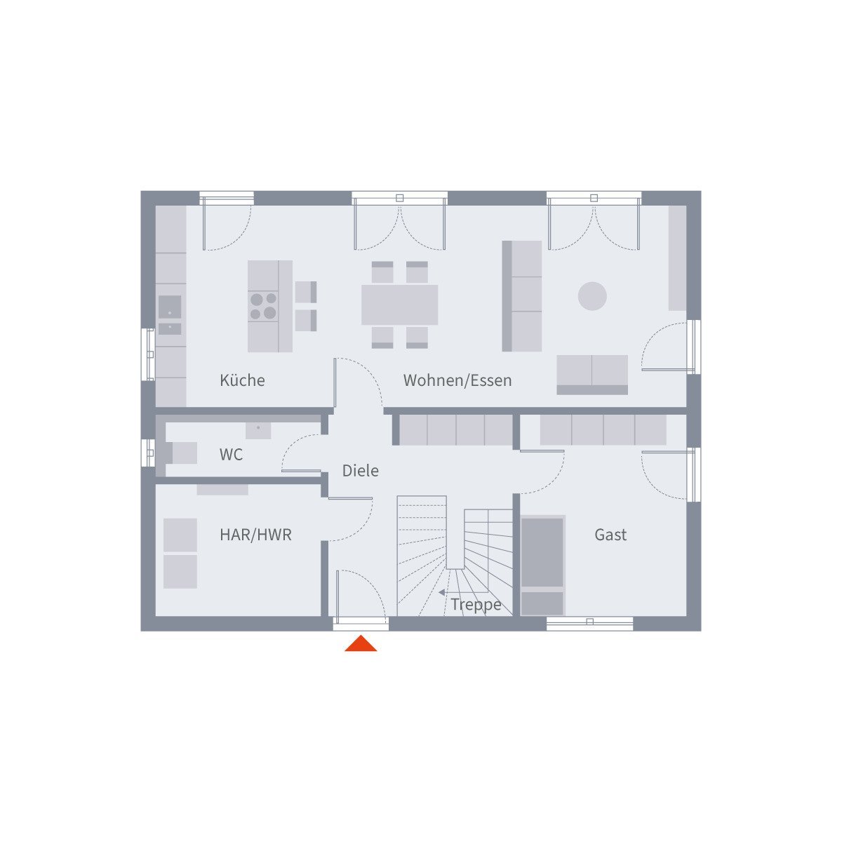 Ein stiller Moment, der zeigt, wie angenehm ein ausgewogener Grundriss wirkt.