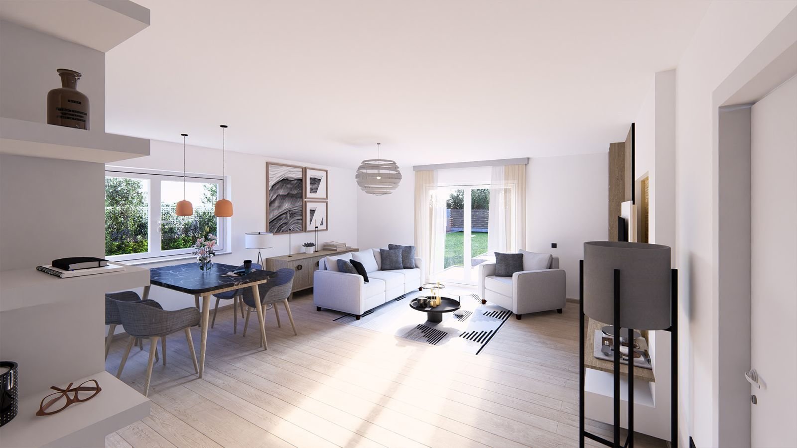 Wohnung mit ca. 100 qm ! Nur rund 425.000,-€ inklusive anteiliger Kosten/Grundstück