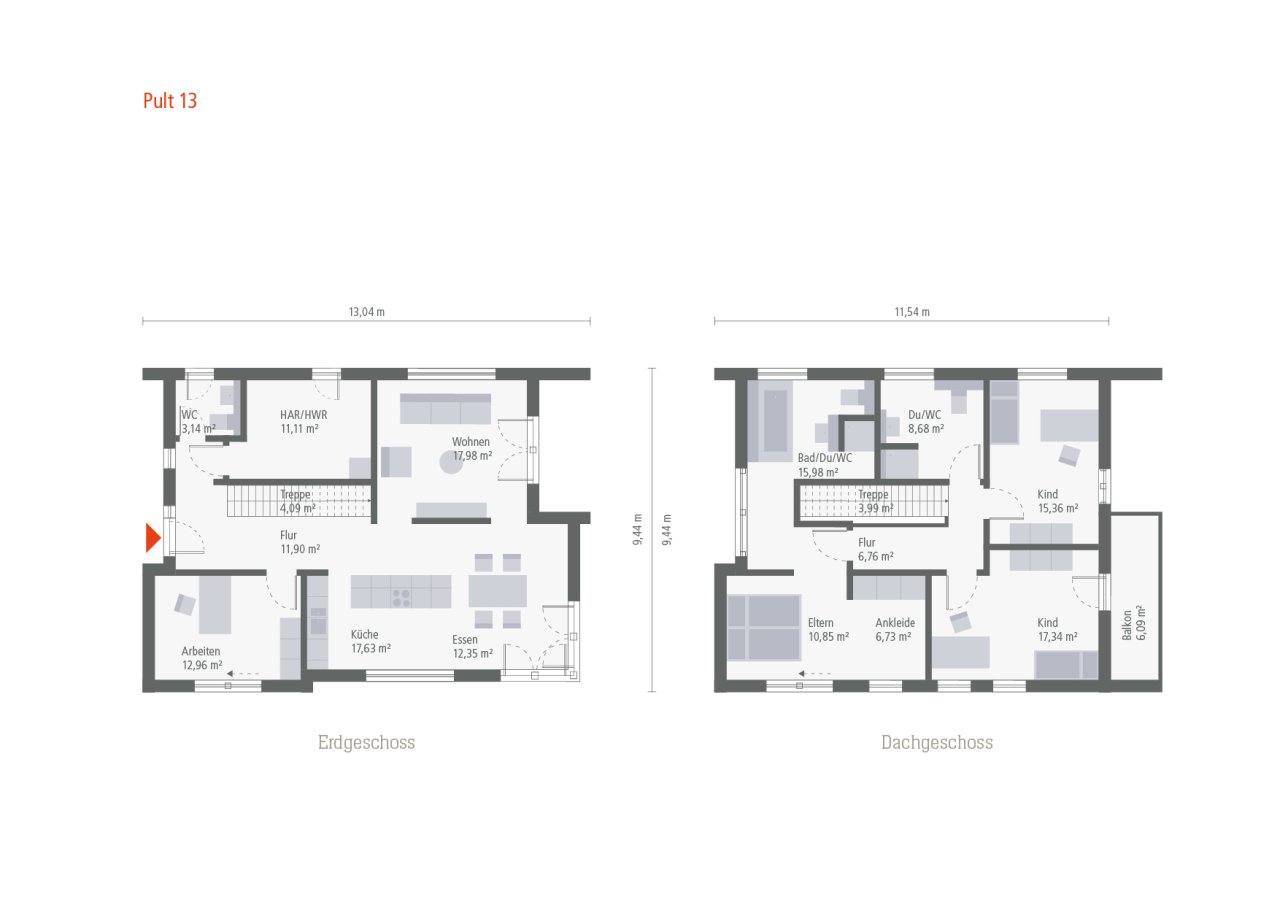 Pultdachhaus in Lichtenrade - Loftgefühl dank extra hoher Decken