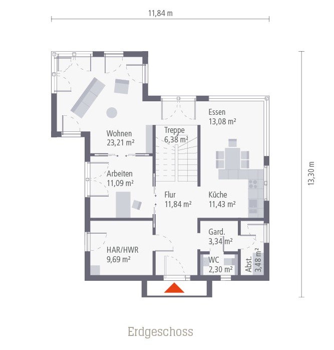 Haus mit großer Glasfassade und mit perfekten Ambiente ! Mit Grundstück berechnet !