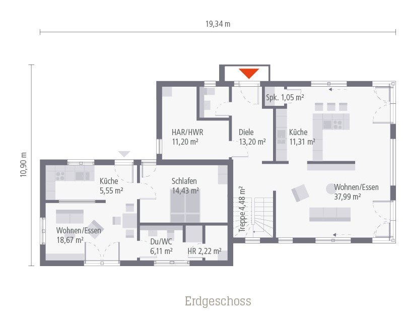 2 Familien in einem Haus ! Komplettpreis für beide Wohnungen inklusive dem Grundstück ! 