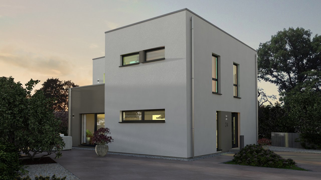 Ihr Haus in perfekter Optik mit Flachdach im Bauhausstil ! Preis bereits mit einem Grundstück berücksichtigt !