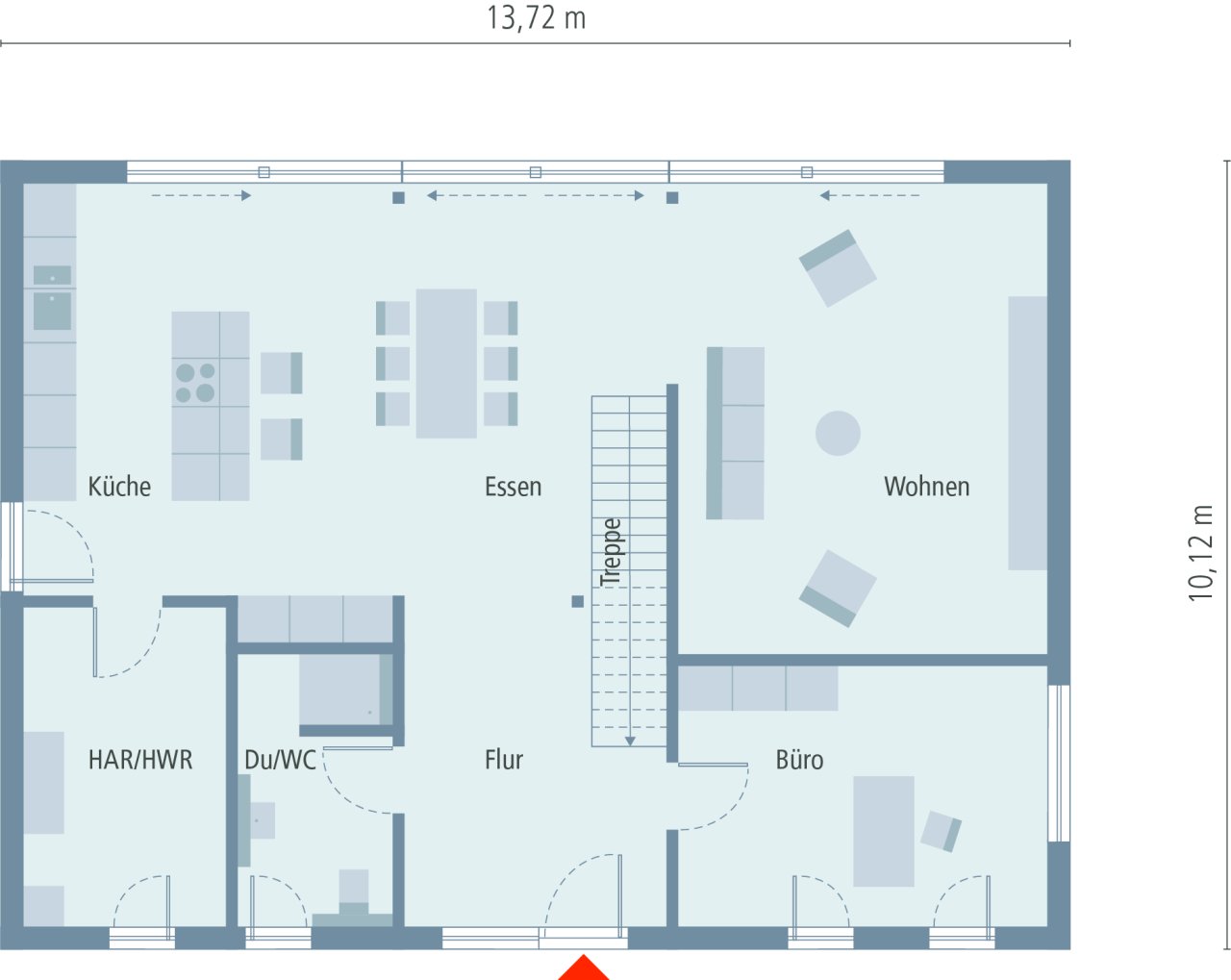 Dieses Haus in Perfektion im Bauhausstil mit Flachdach ! Mit Grundstück berechnet !