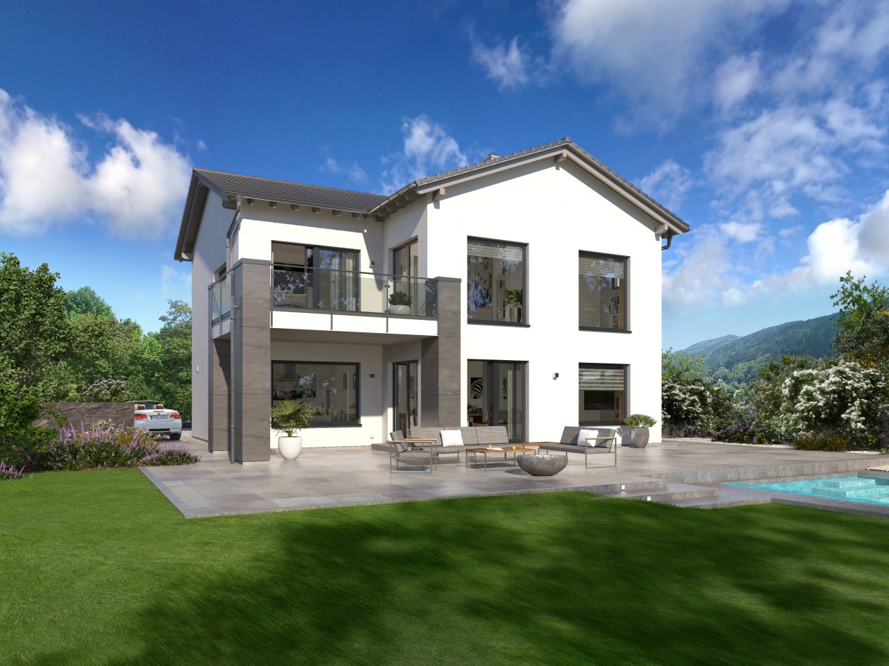 Ein Haus mit Balkon und viel Platz zum glücklichen wohnen ! Mit einem Grundstück berechnet berechnet !