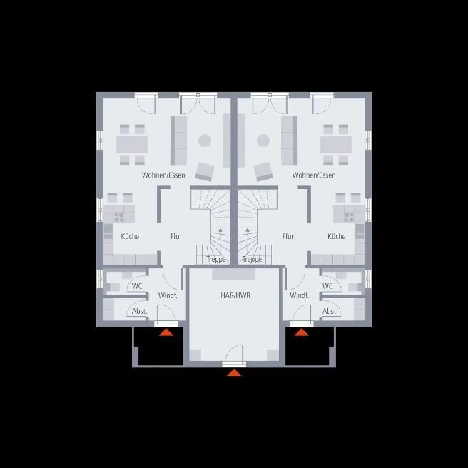 2-Familienhaus ! Nur 458.900,-€ je Familie/Haushälfte/Grundstückshälfte mit 735 qm !