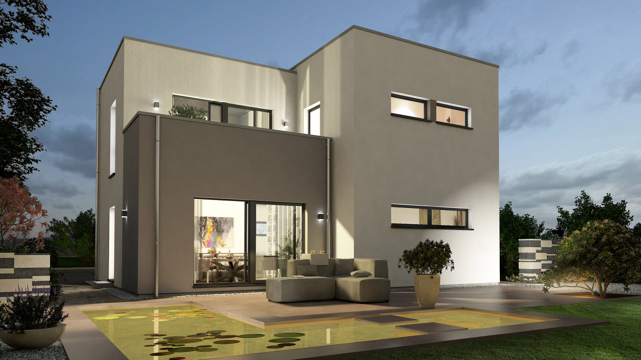 Haus im Bauhausstil mit einer wunderschönen Dachterrasse ! Grundstück ist bereits im Preis berücksichtigt !