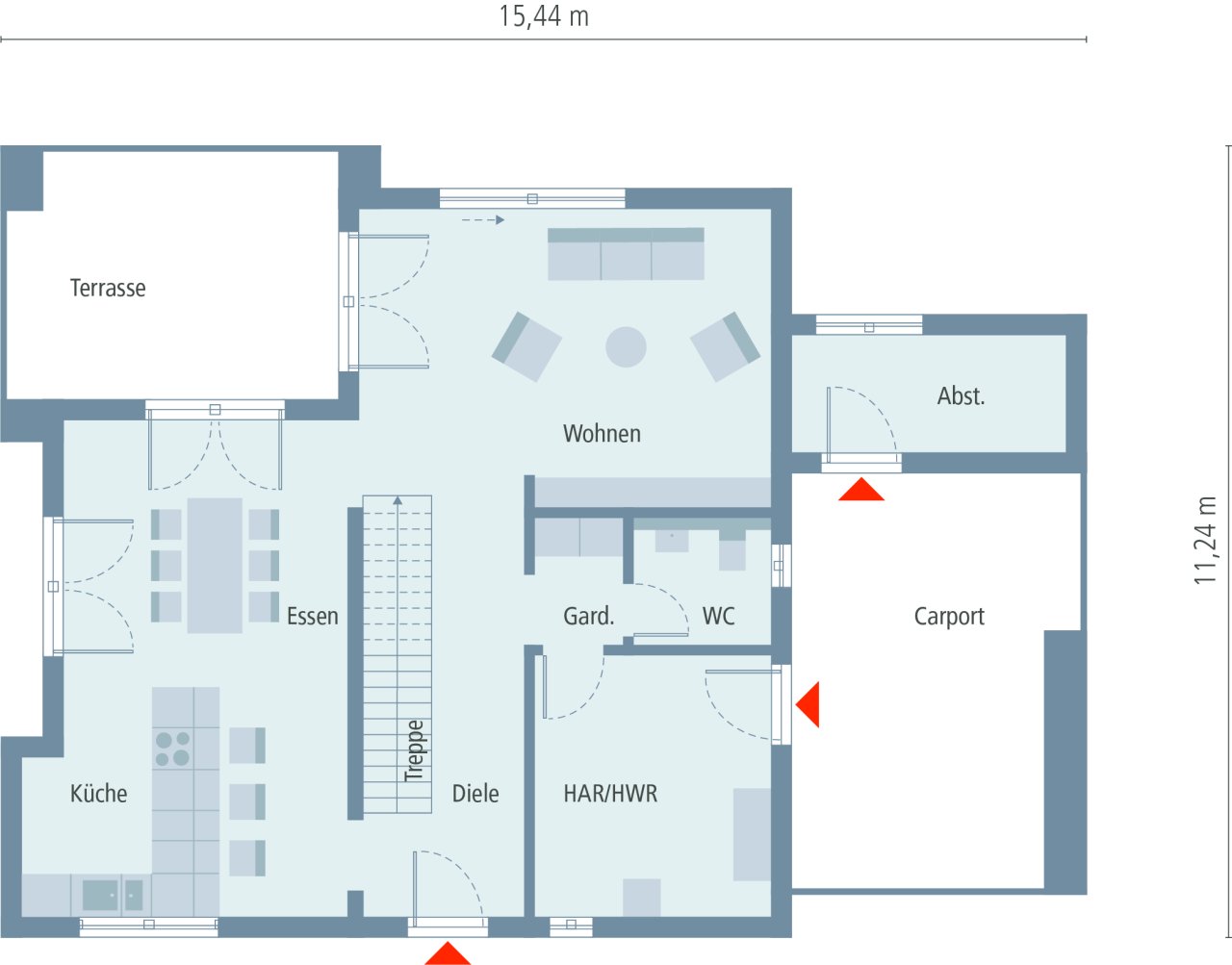 Ihr Haus, ihre Wohlfühloase, ihre Entspannung ! Mit einem Grundstück berechnet !