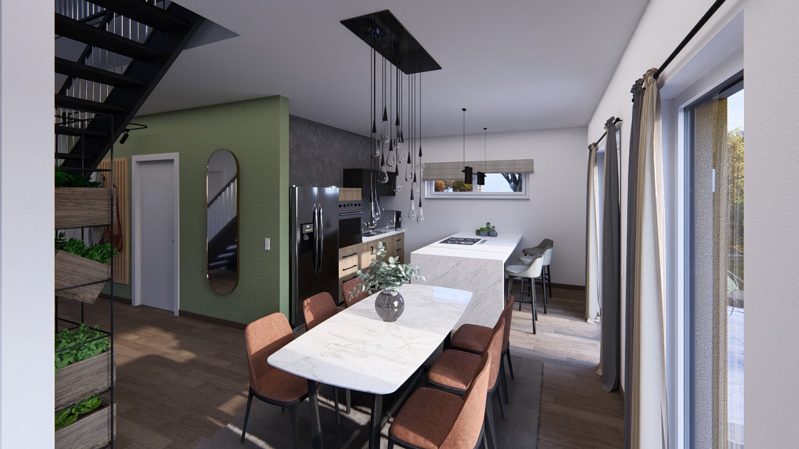 MODERNES WOHNHAUS MIT ELEGANTEM WALMDACH