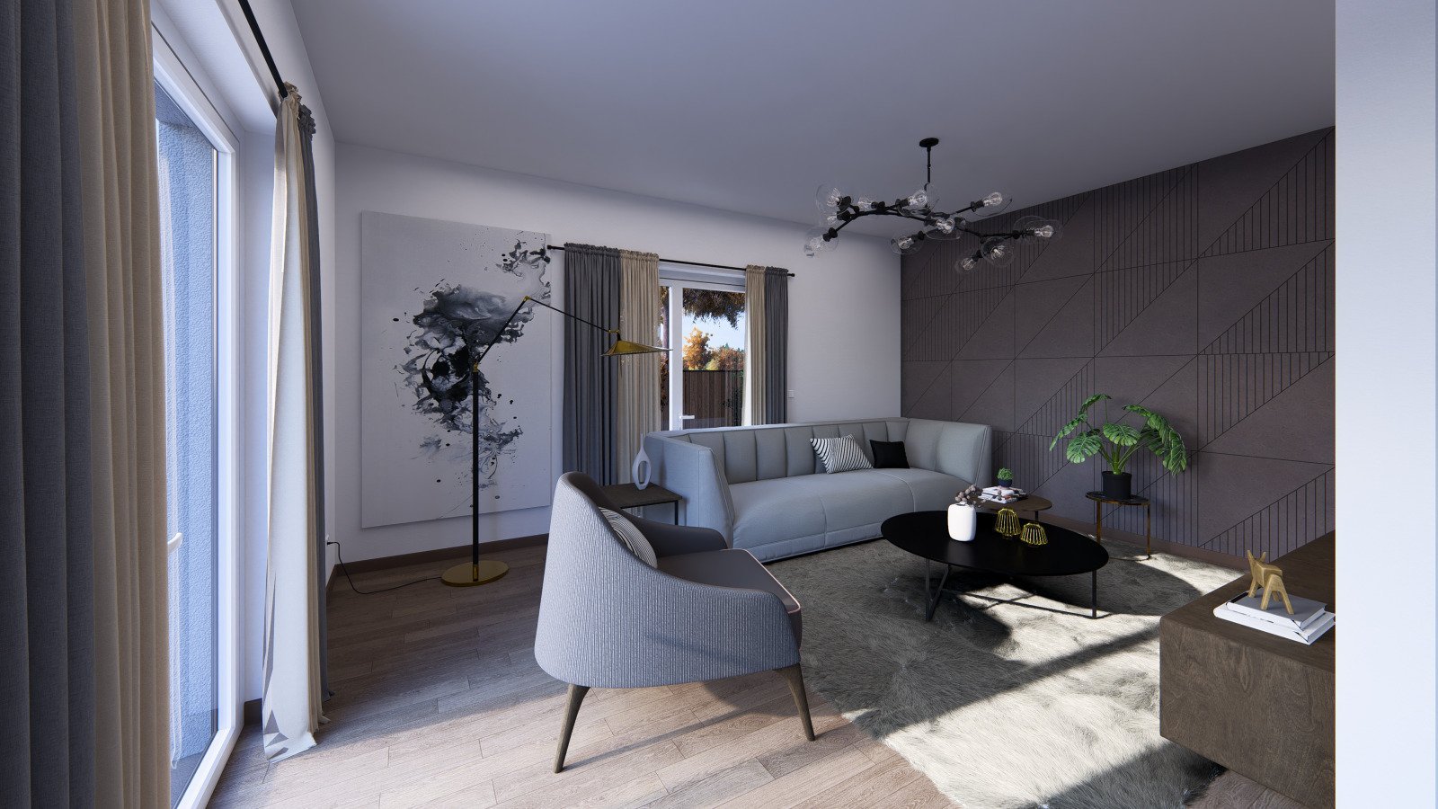 MODERNES WOHNHAUS MIT ELEGANTEM WALMDACH