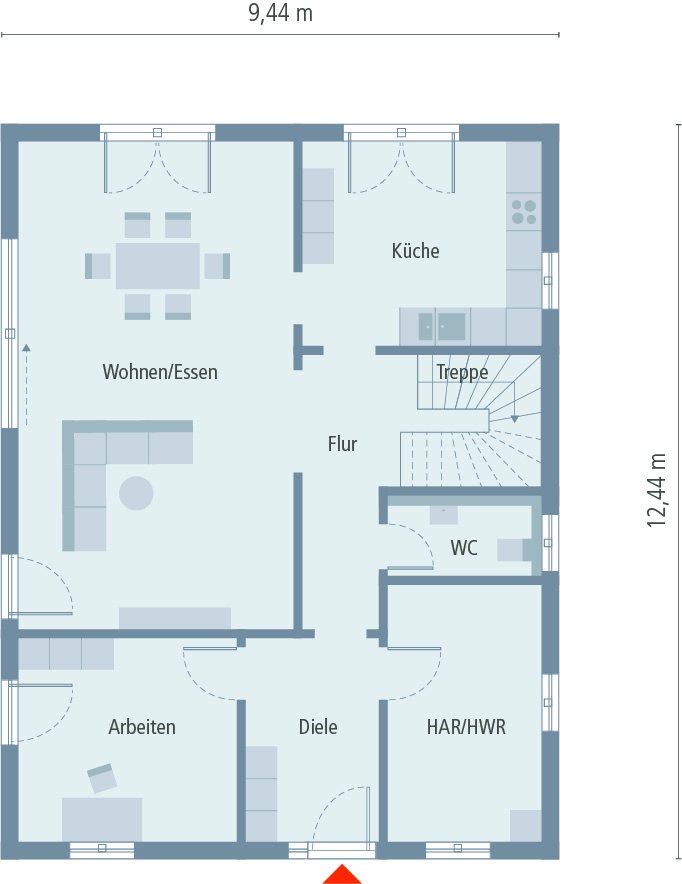 3-etagiges Haus mit vielen Zimmern und Wohnraum ! Preis bereits mit Grundstück berechnet !