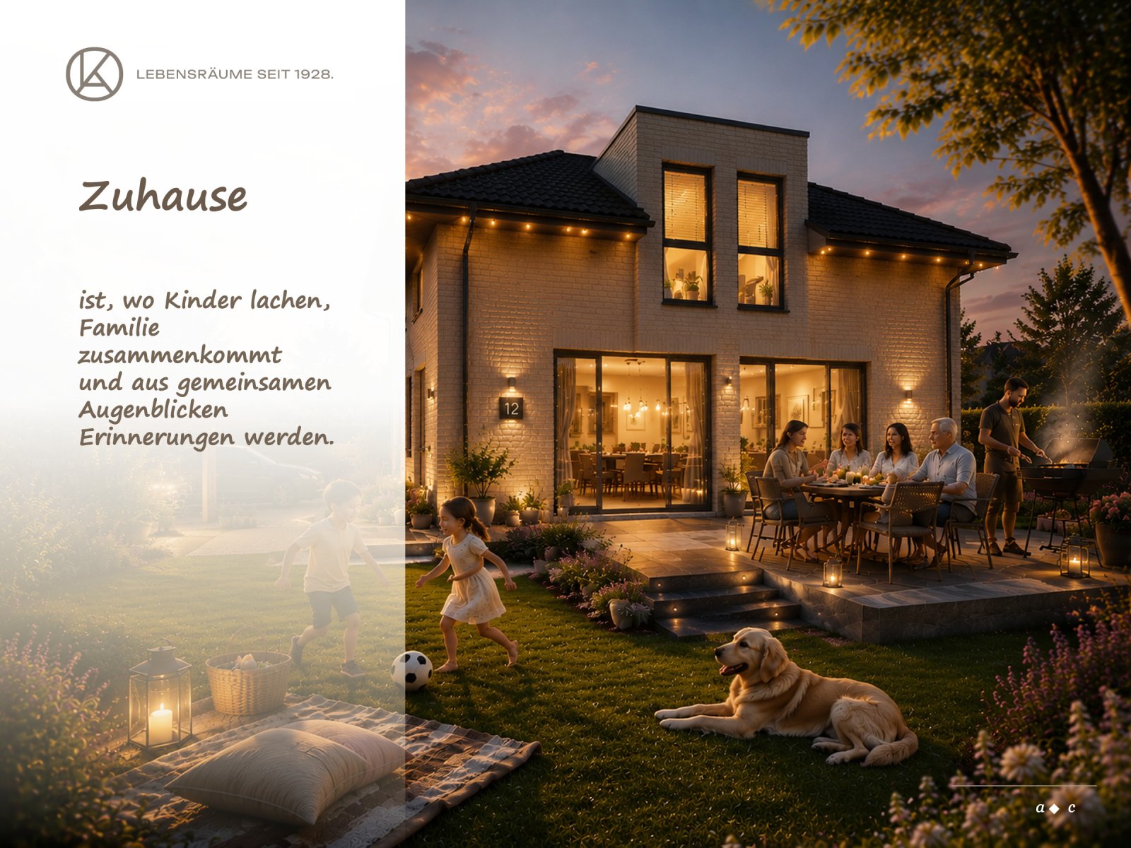 Stadtvilla 12 in Falkensee: unten Terrasse, oben der Platz zum Durchatmen