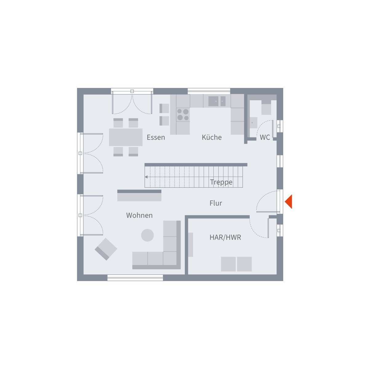 Ein Zuhause mit Mitte. Offen für den Alltag, ruhig für die Familie.