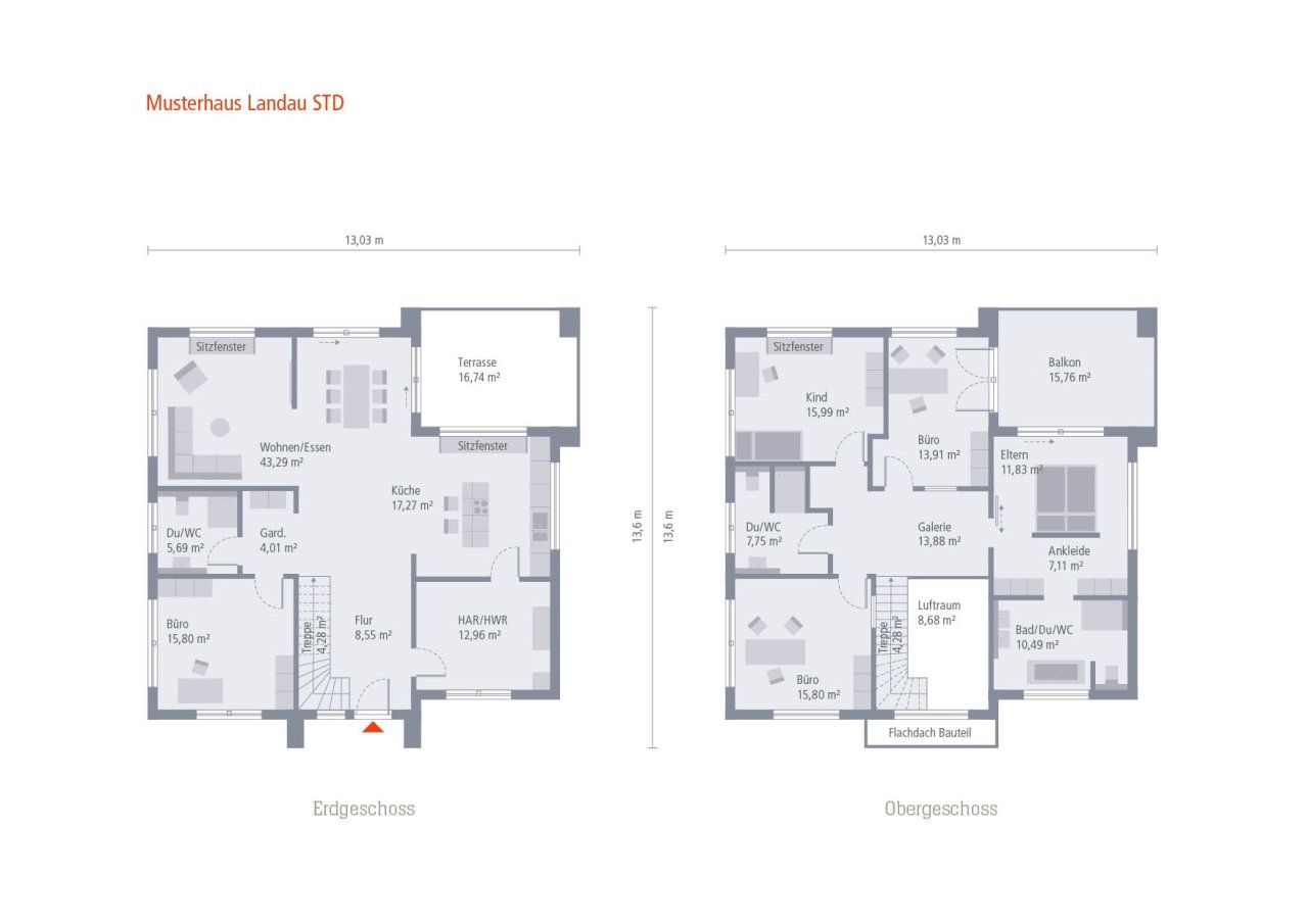 Haus inklusive Balkon und mit viel Platz zum wohnen ! Preis mit Grundstück berechnet !