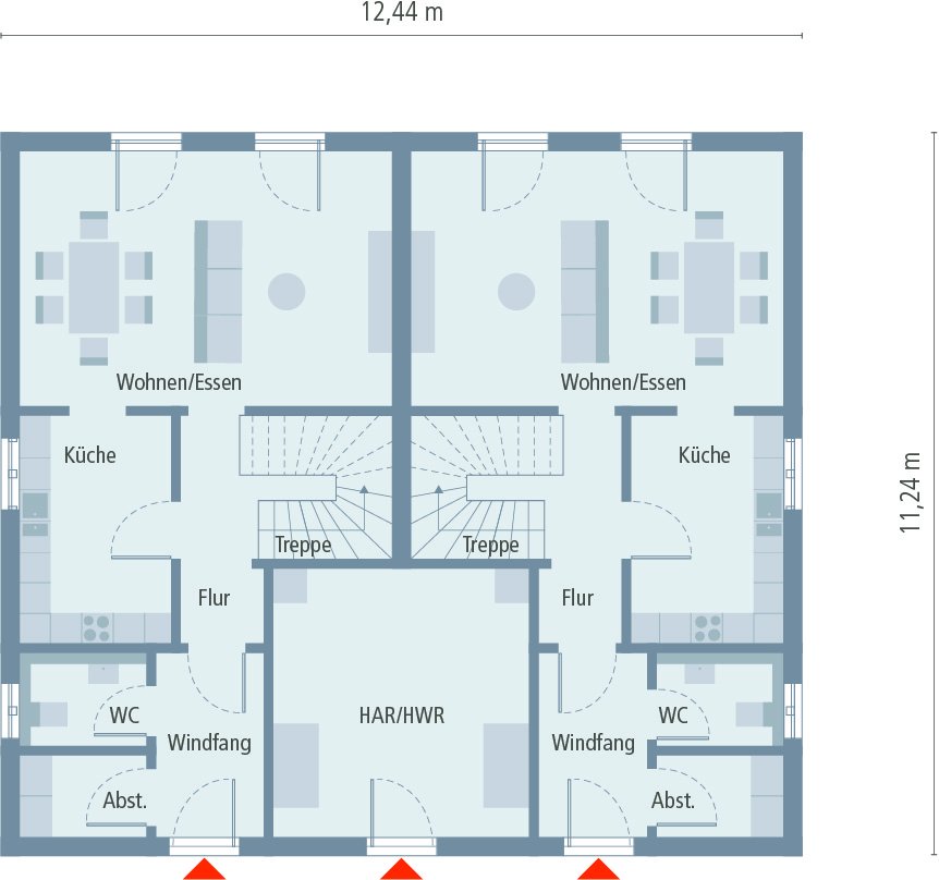 2-Familienhaus zum sparen ! Nur 378.800,-€ je Haushälfte/Grundstückshälfte !