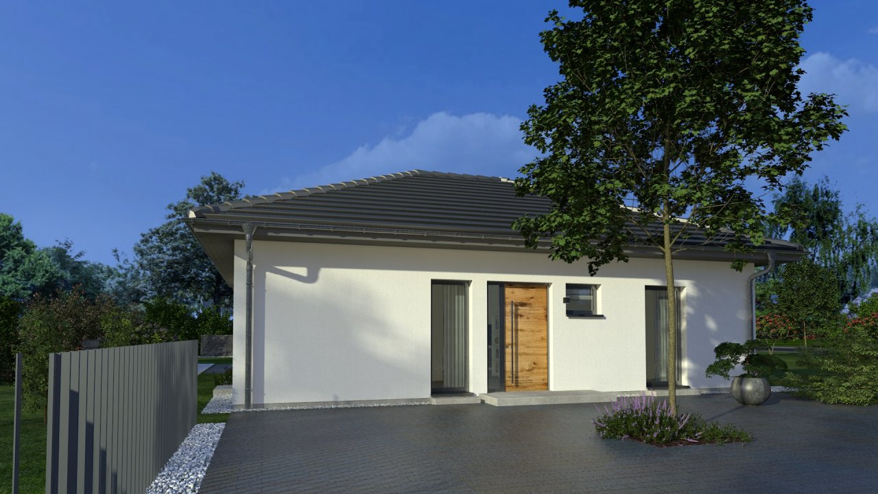 Bungalow mit überdachter Terrasse zum günstigsten Preis mit Grundstück zum sparen !