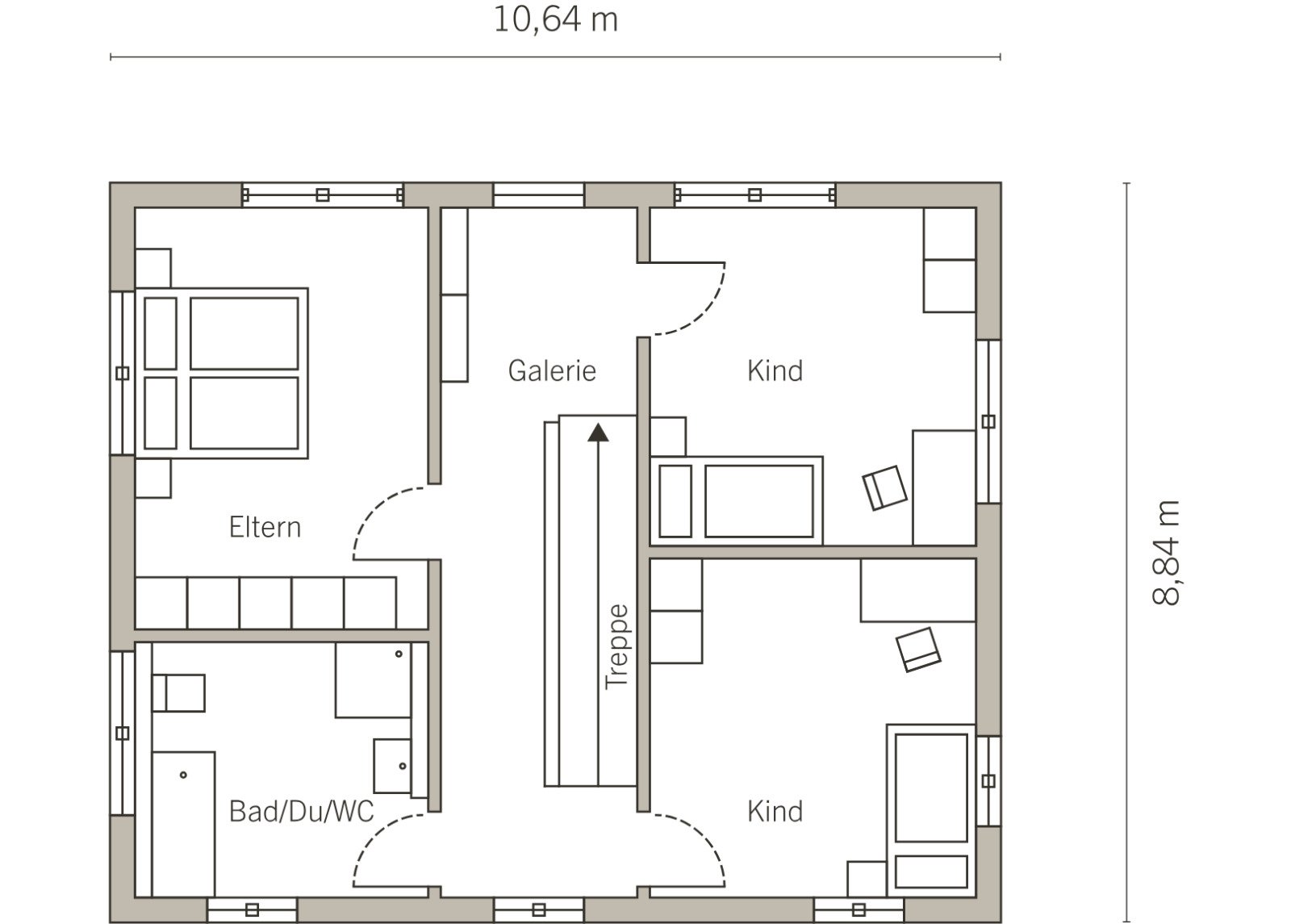 Überzeugendes Neubaukonzept mit moderner Architektur und optimaler Flächennutzung. Grundstück im Gesamtpaket enthalten!