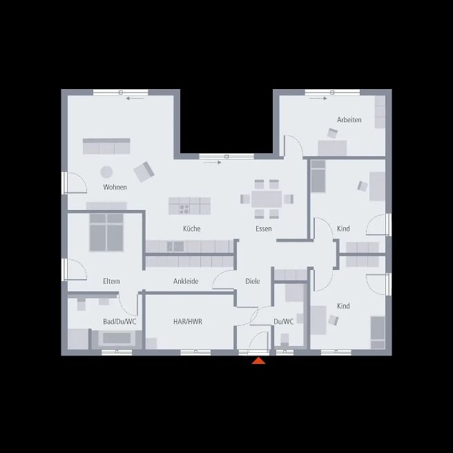 Ein Bungalow in U-Form der alle ihre Wünsche erfüllt ! Preis mit Grundstück !