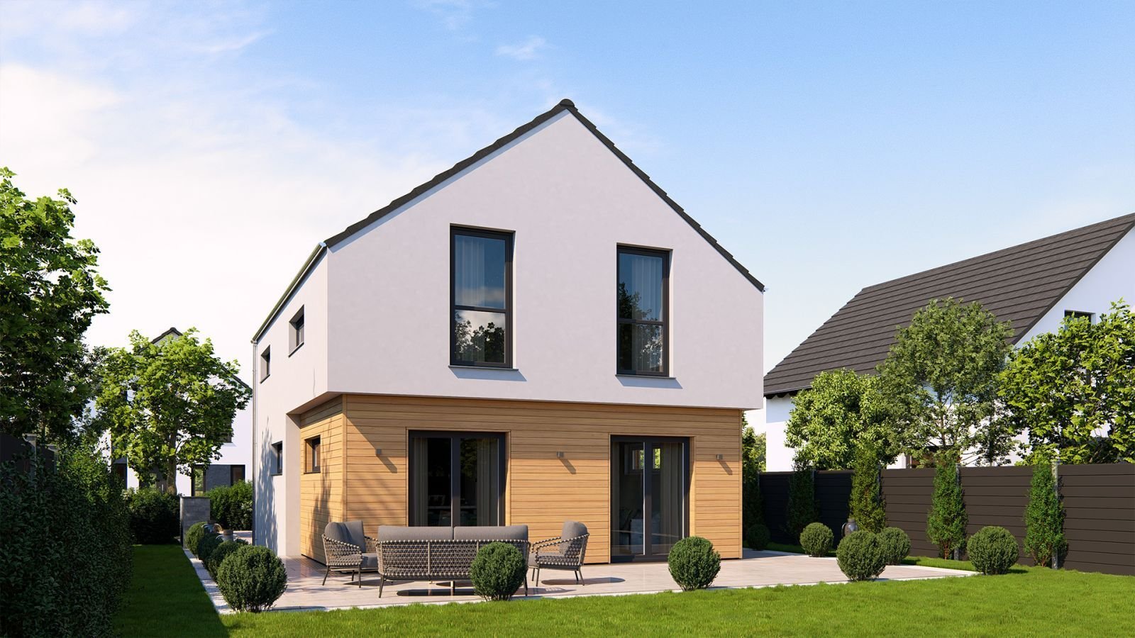 Ansicht Garten Satteldach Ansicht Garten Satteldach