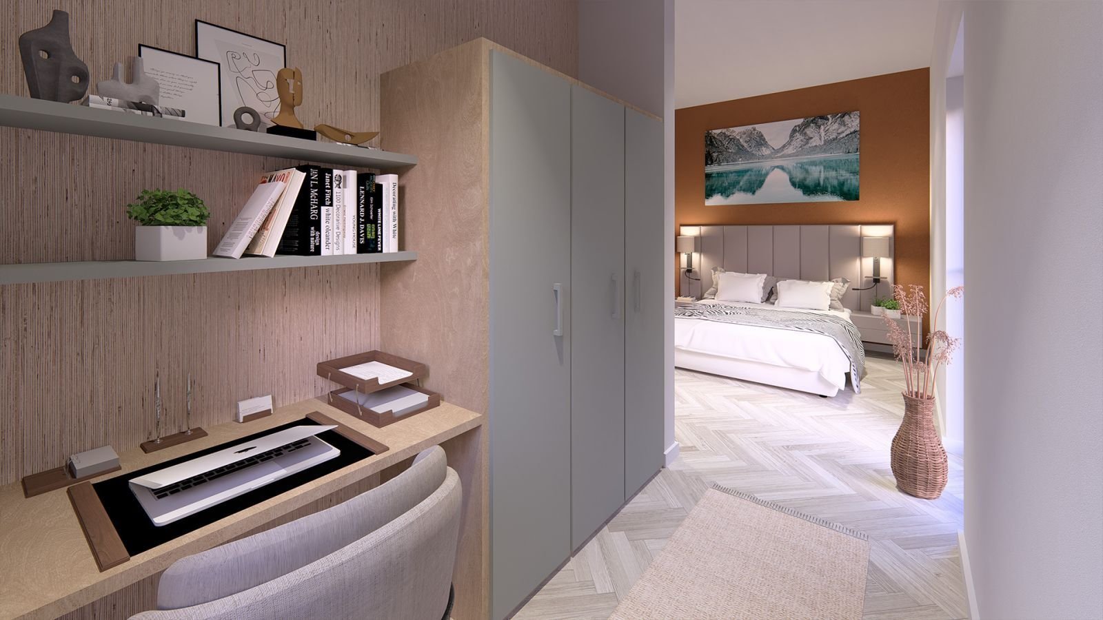 Ansicht Büro/Ankleide/Schlafzimmer Ansicht Büro/Ankleide/Schlafzimmer