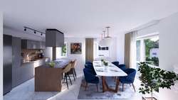 Ansicht Küche/Esszimmer Wohnei