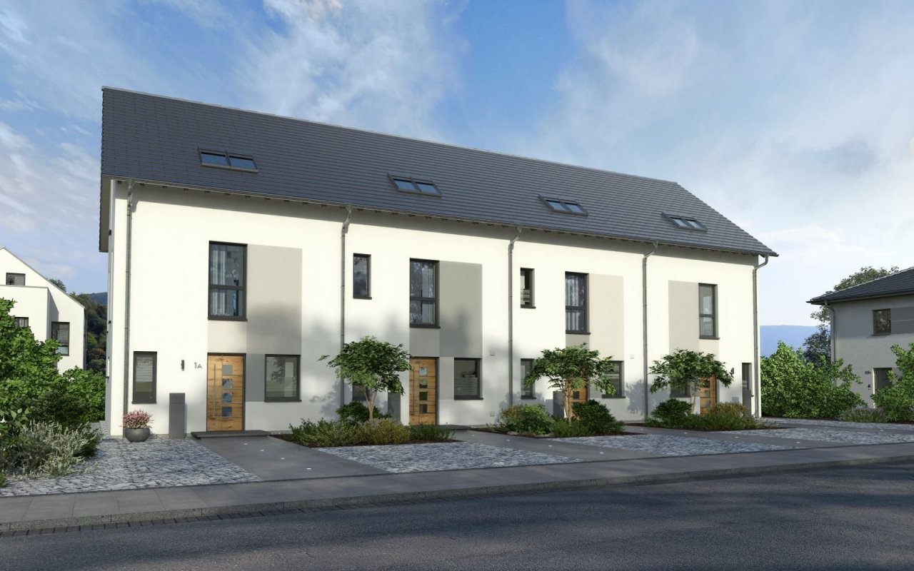 Ansicht Eingang komplettes Reihenhaus Ansicht Eingang komplettes Reihenhaus