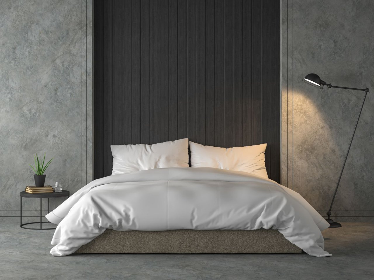 Elegantes Schlafzimmer in modernem Design