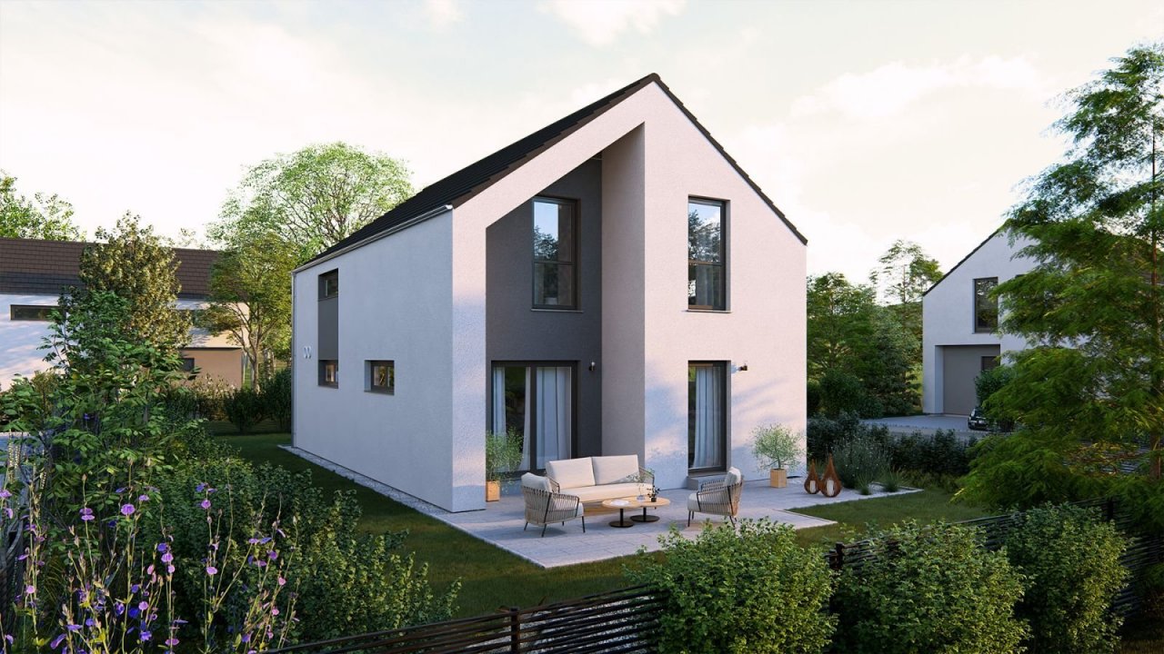 Ansicht Garten Satteldach Ansicht Garten Satteldach