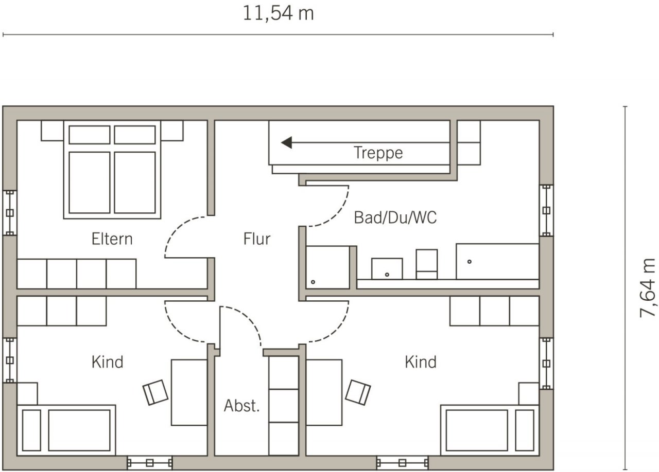 Grundriss Obergschoss