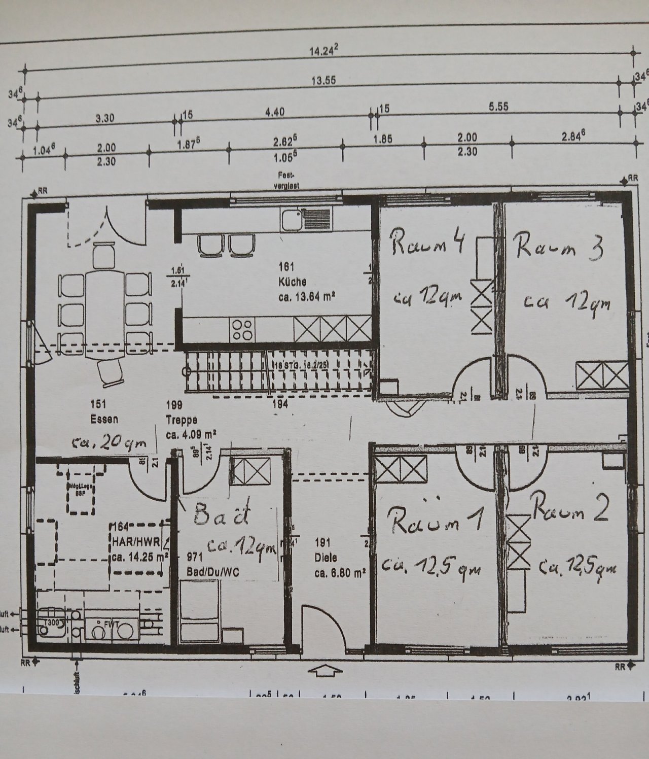 Design-Haus mit  Zimmern (EG)