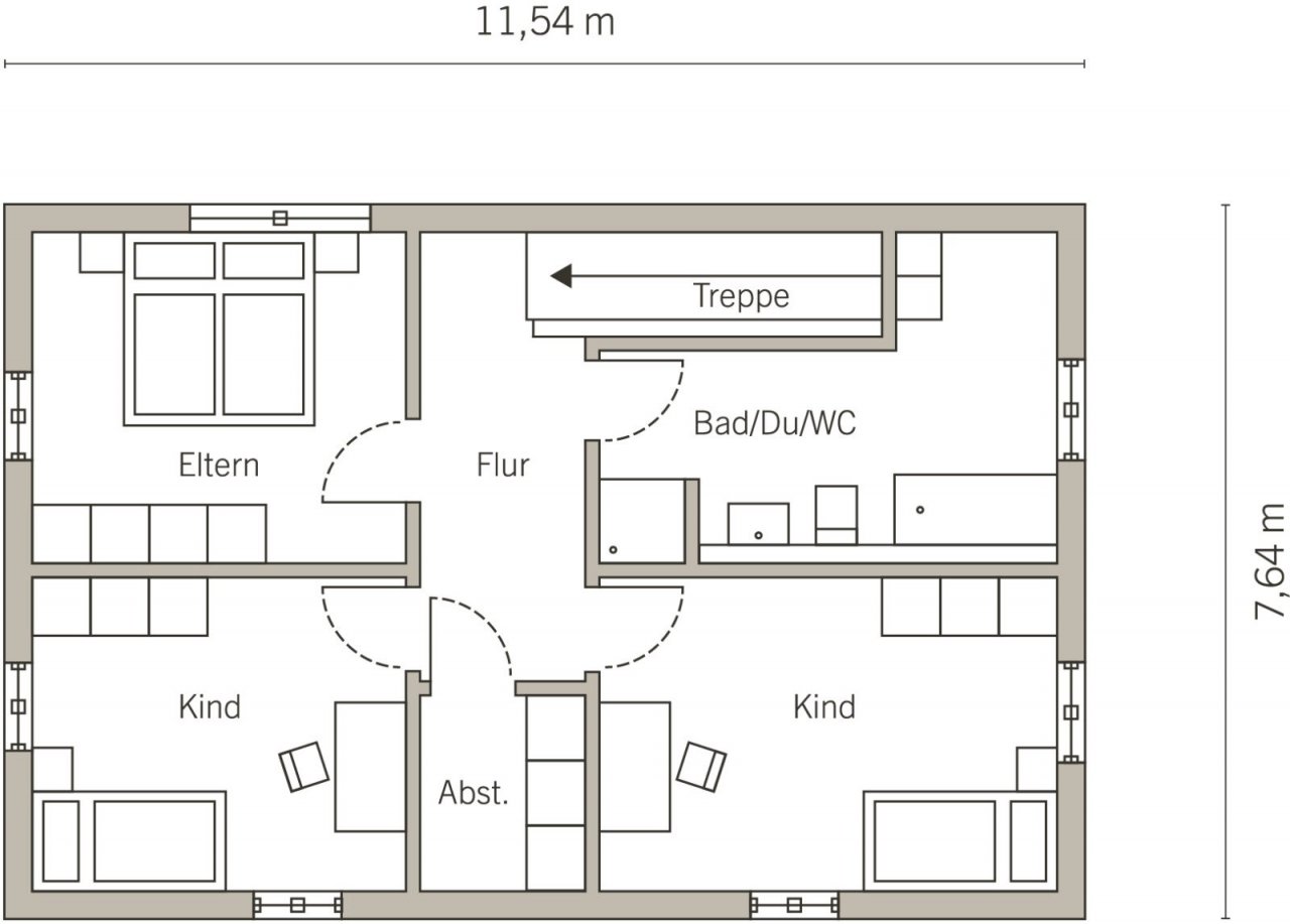 Grundriss Obergeschoss