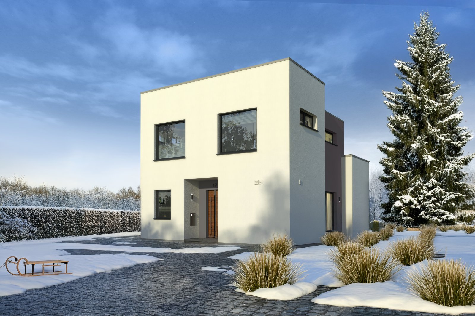 EIN­FA­MI­LI­EN­HAUS MIT BESONDERER ARCHITEKTUR 